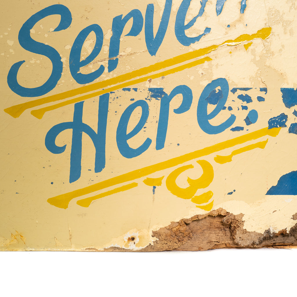 Hand-Painted 'Espresso Coffee' Milk-Bar Sign