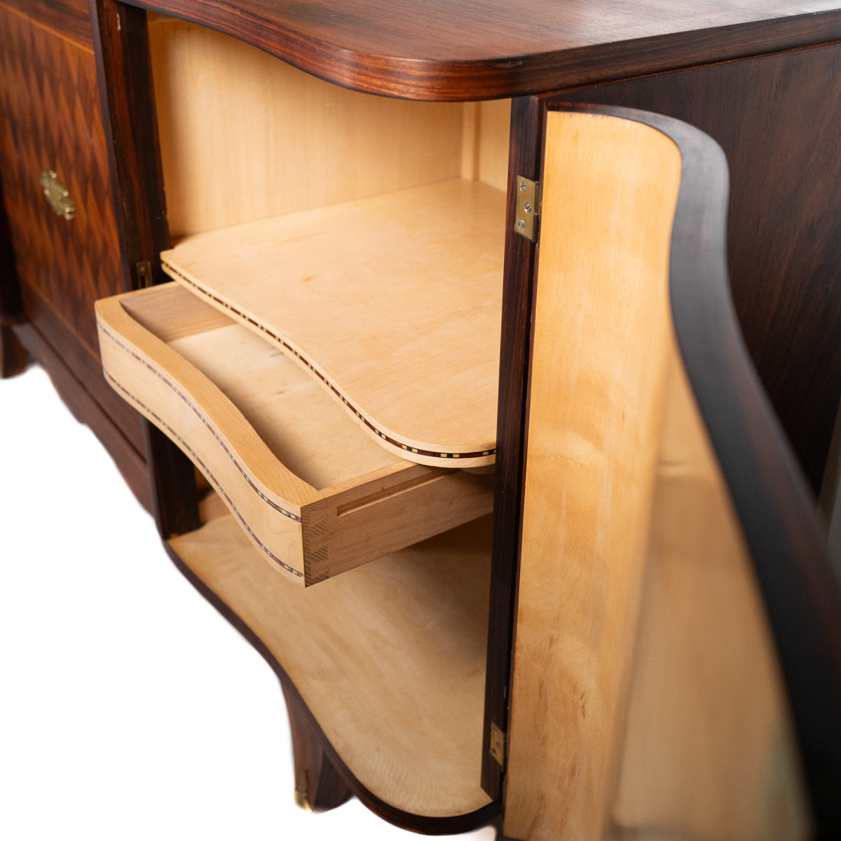 French Art Deco Sideboard in Rosewood and Sycamore
