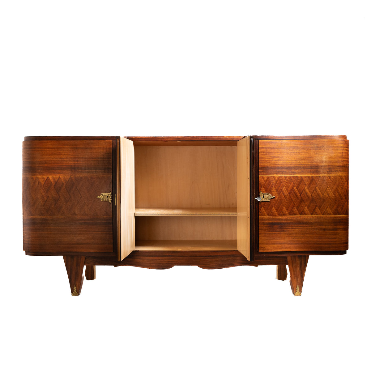 French Art Deco Sideboard in Rosewood and Sycamore