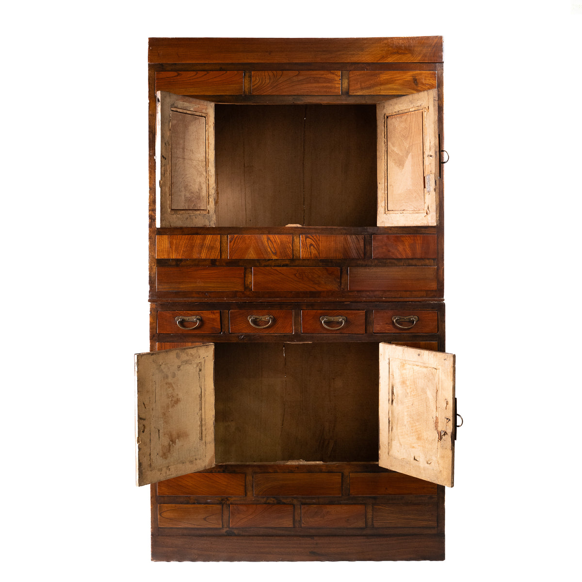 Korean Two-Tier Clothing Chest, Zelkova and Paulownia