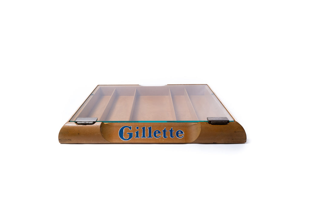 1950s Gillette retail display tray, advertising shop fitting — 1