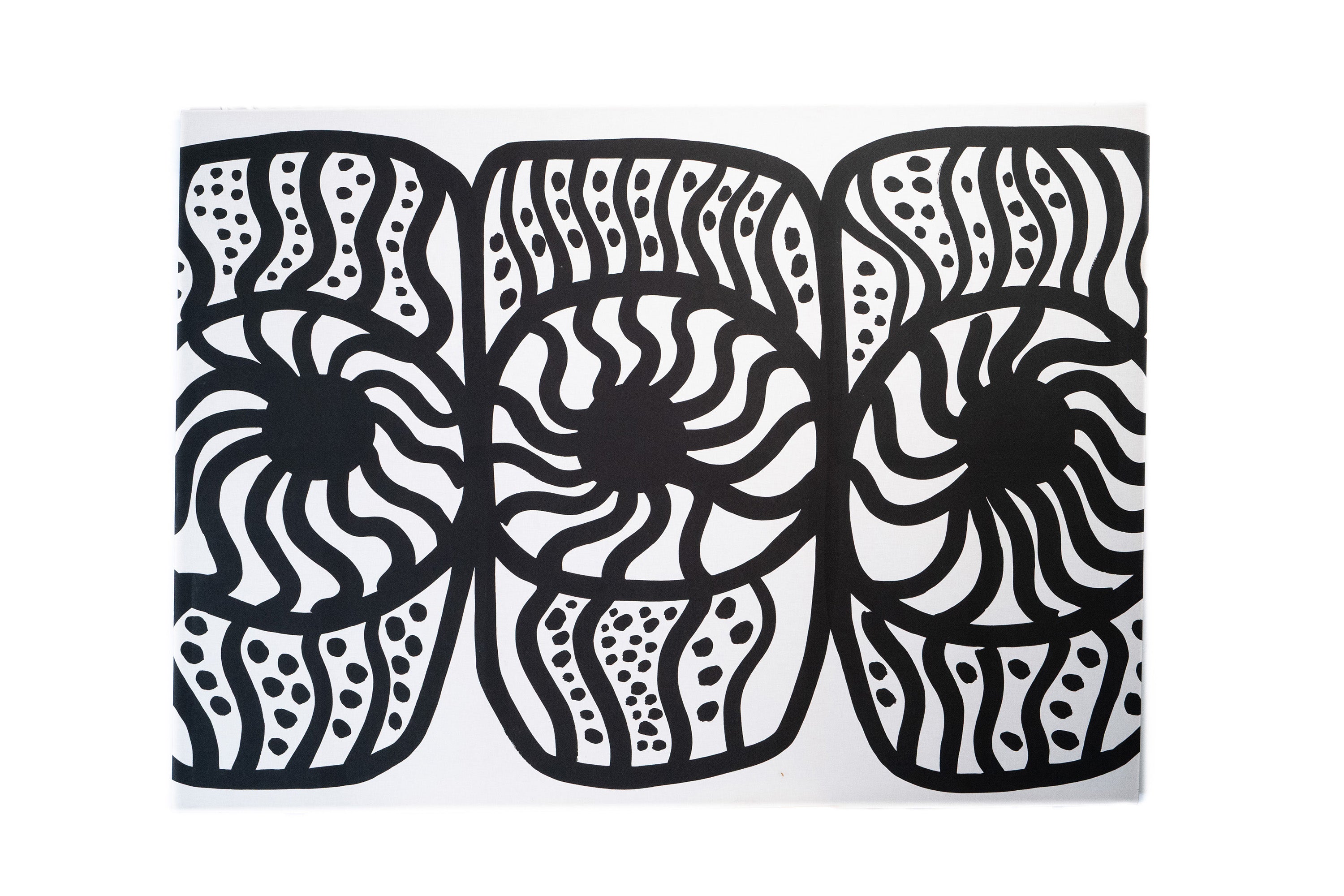 Vintage Marimekko textile by Maija Isola, stretched on canvas — 1