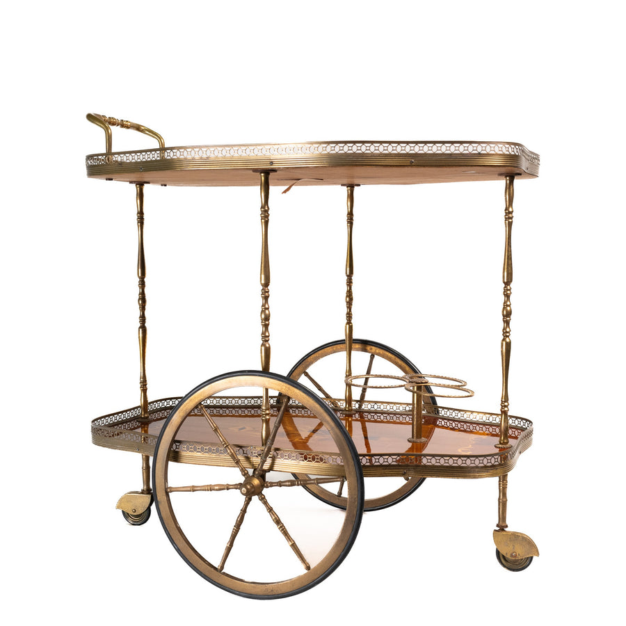 Italian Marquetry Drinks Trolley