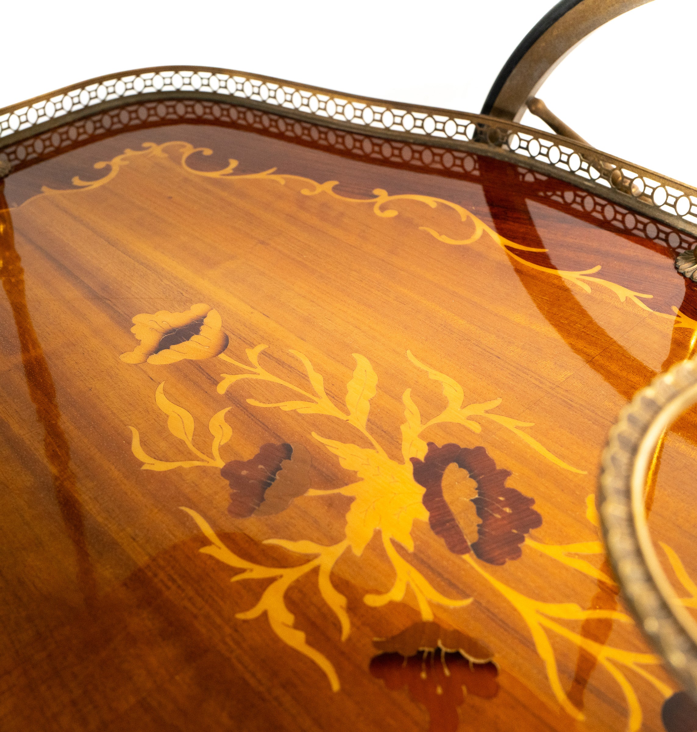Italian Marquetry Drinks Trolley