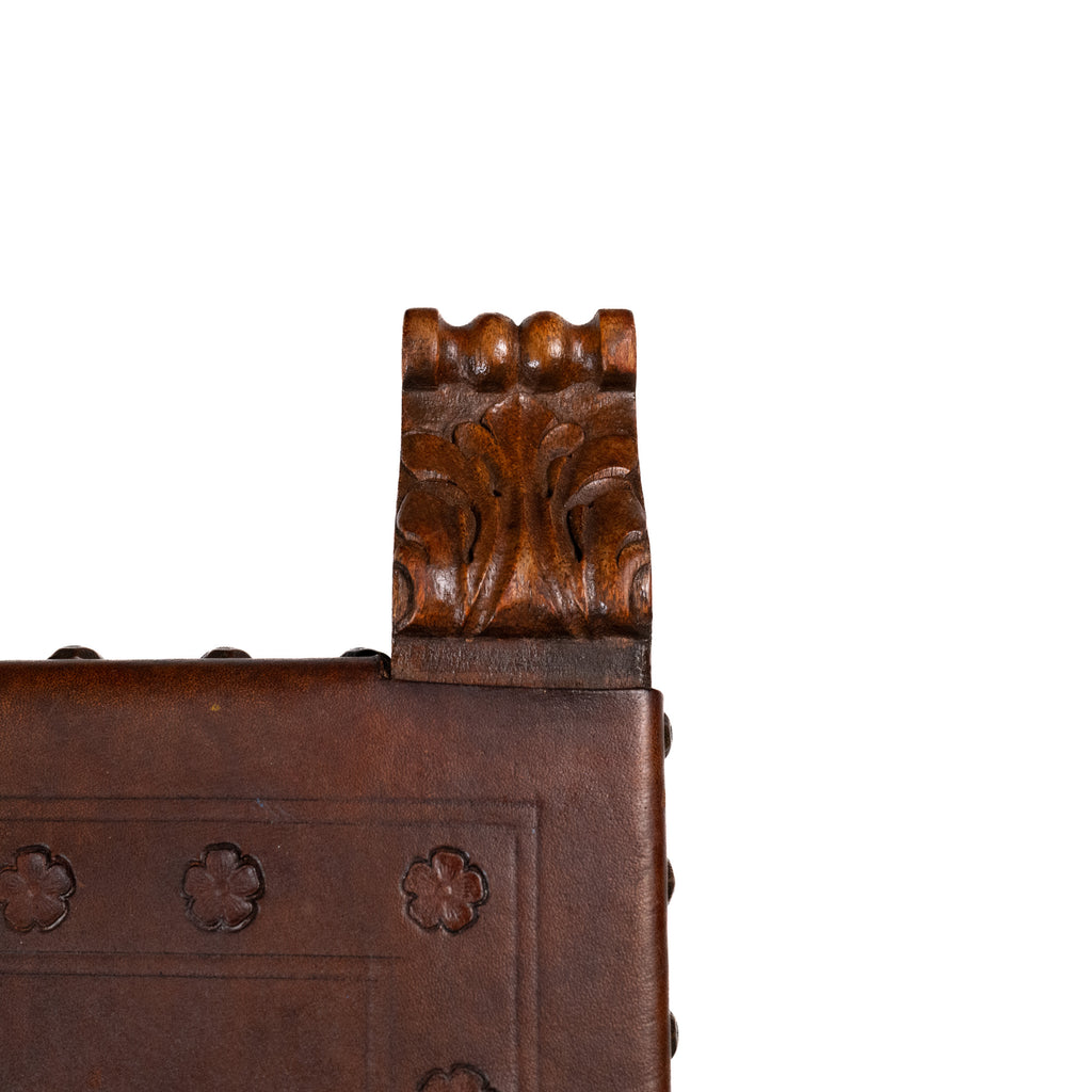 Set of Four Embossed Leather Dining Chairs, Decro, Melbourne