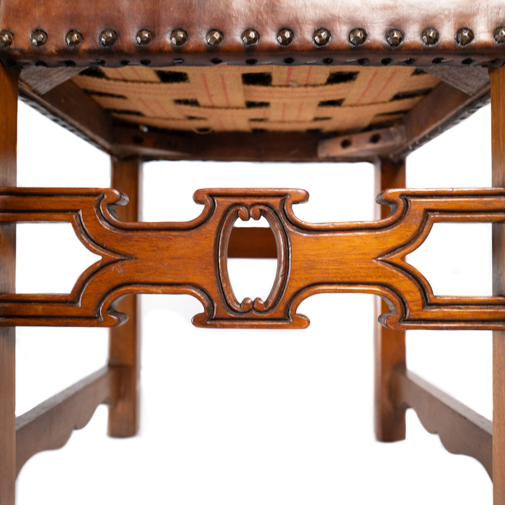 Set of Four Embossed Leather Dining Chairs, Decro, Melbourne