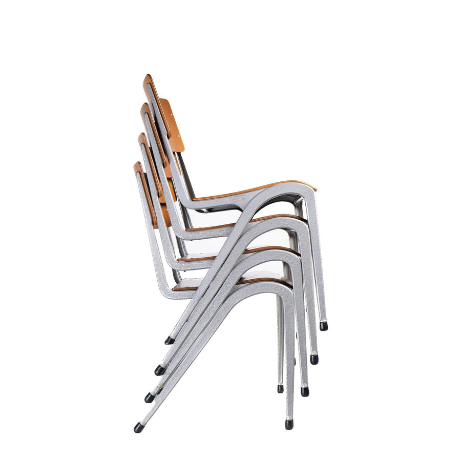 Stacking Chairs, James Leonard for ESA, NSW Education, Set of Four