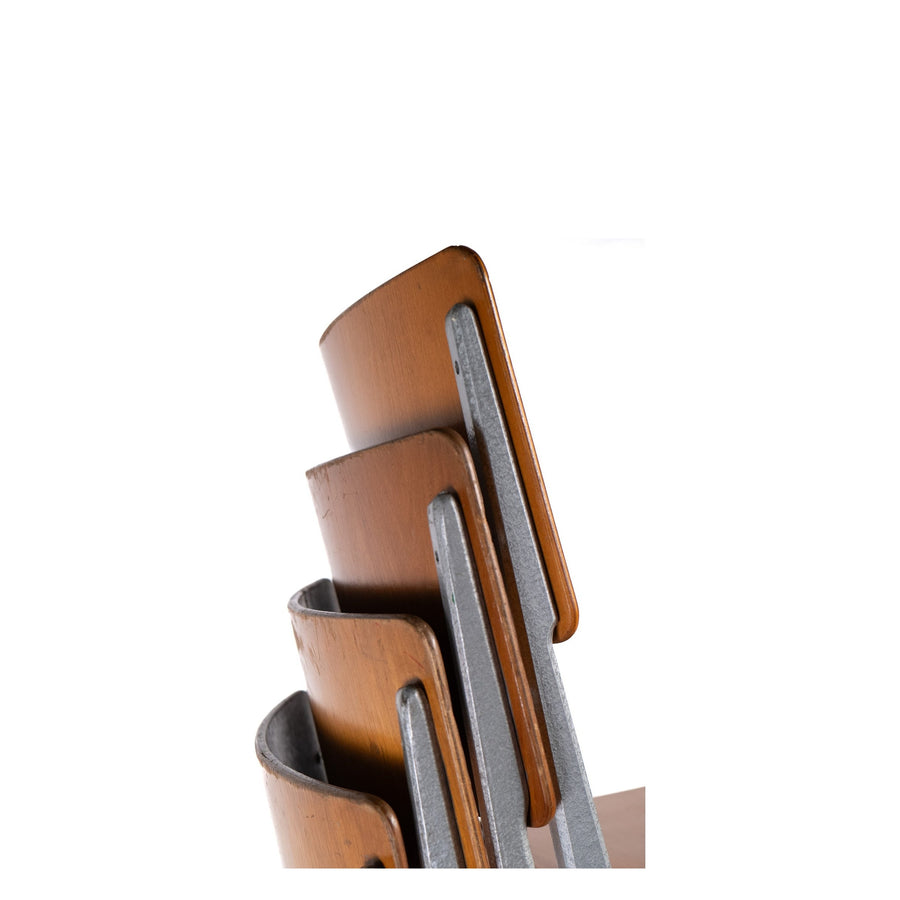 Stacking Chairs, James Leonard for ESA, NSW Education, Set of Four
