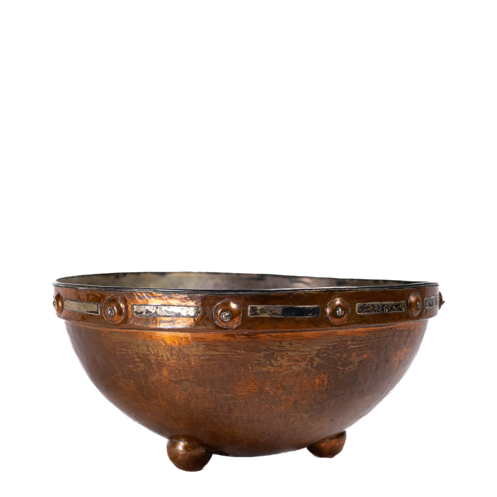 Arts & Crafts Hand-Raised Copper Bowl