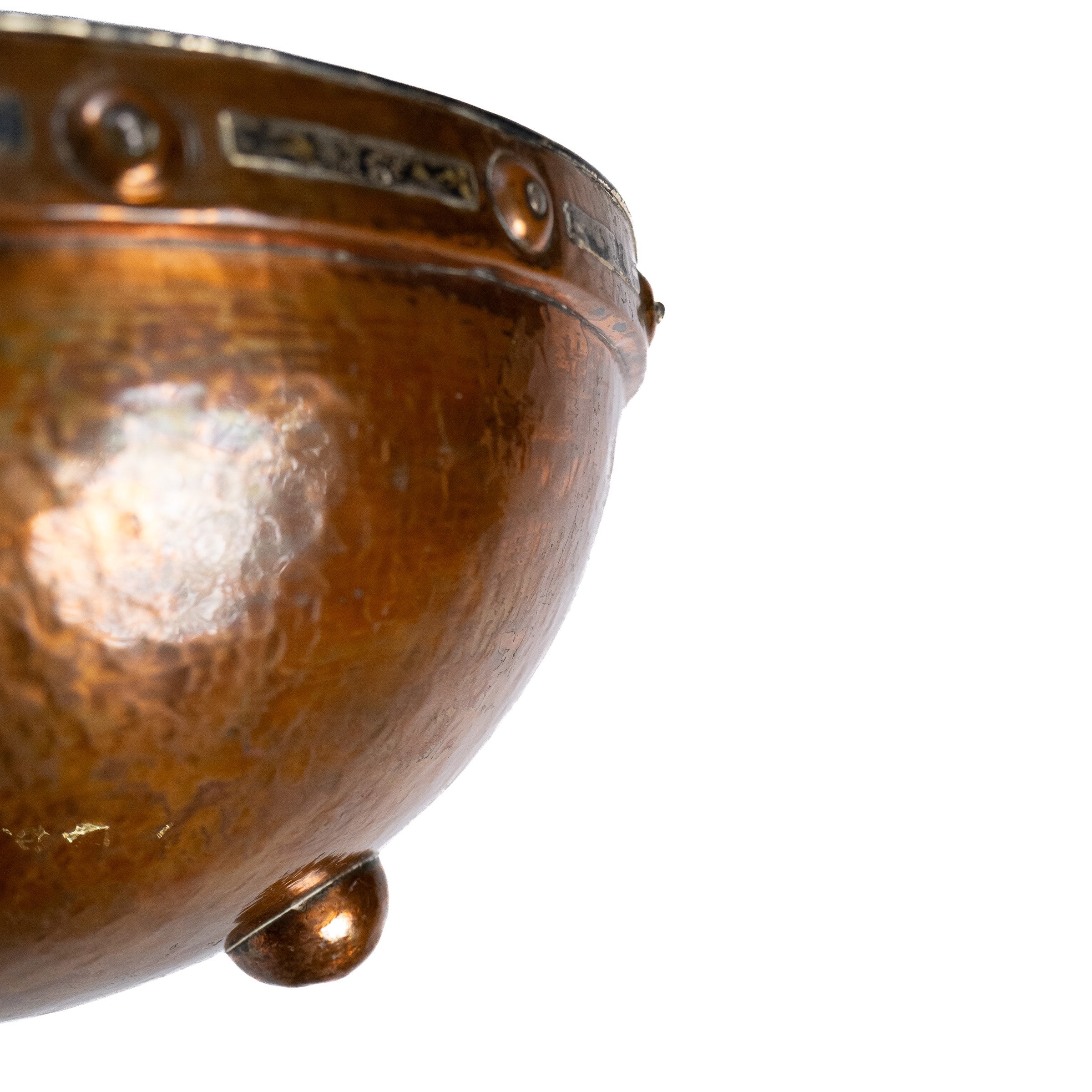 Arts & Crafts Hand-Raised Copper Bowl