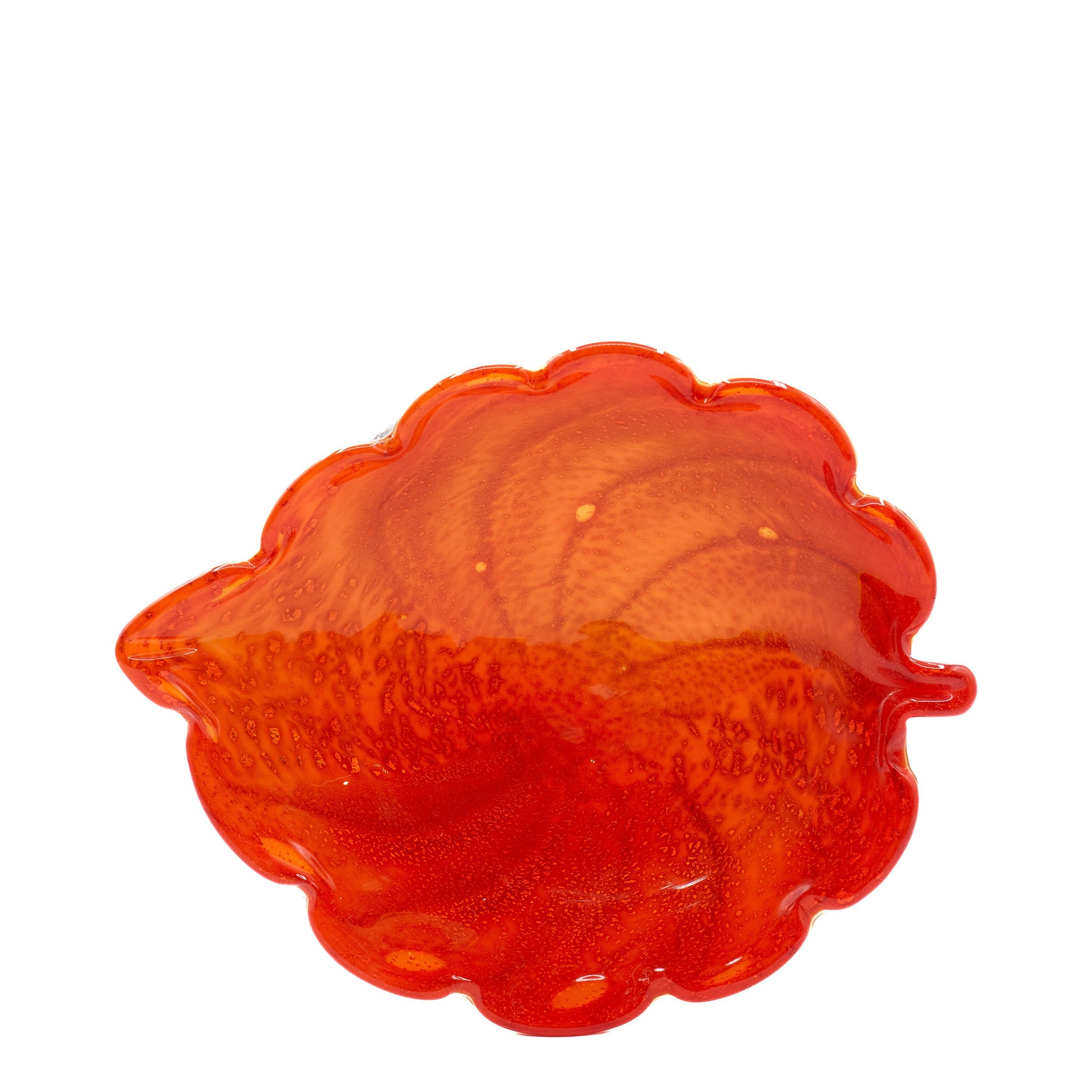 Mid-Century Murano Aventurine Leaf Dish