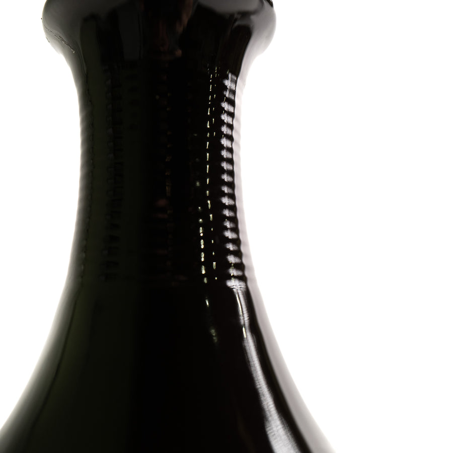 German Black Glass Decanter with Stopper
