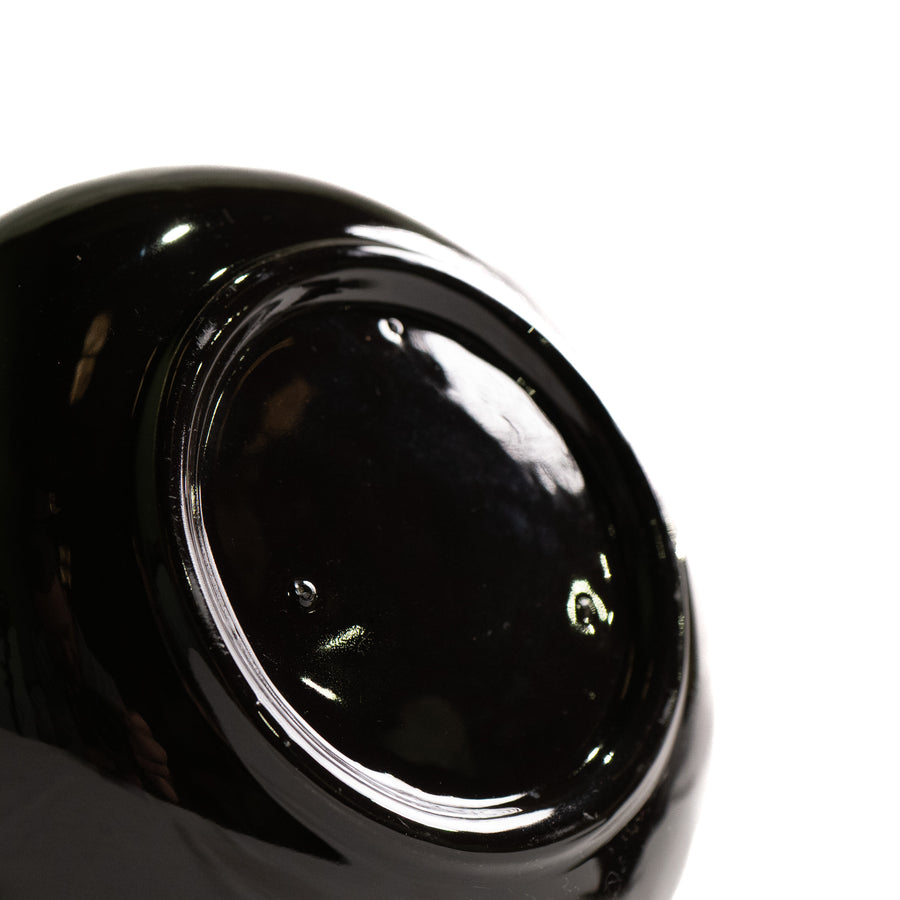 German Black Glass Decanter with Stopper