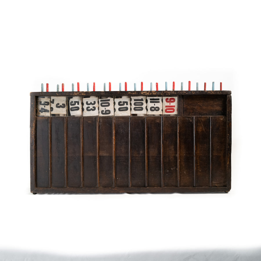 Early-20thC Bookmaker's Betting Odds Board
