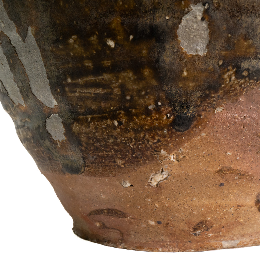 Qing Dynasty Brown-Glazed Chinese Dragon Jar