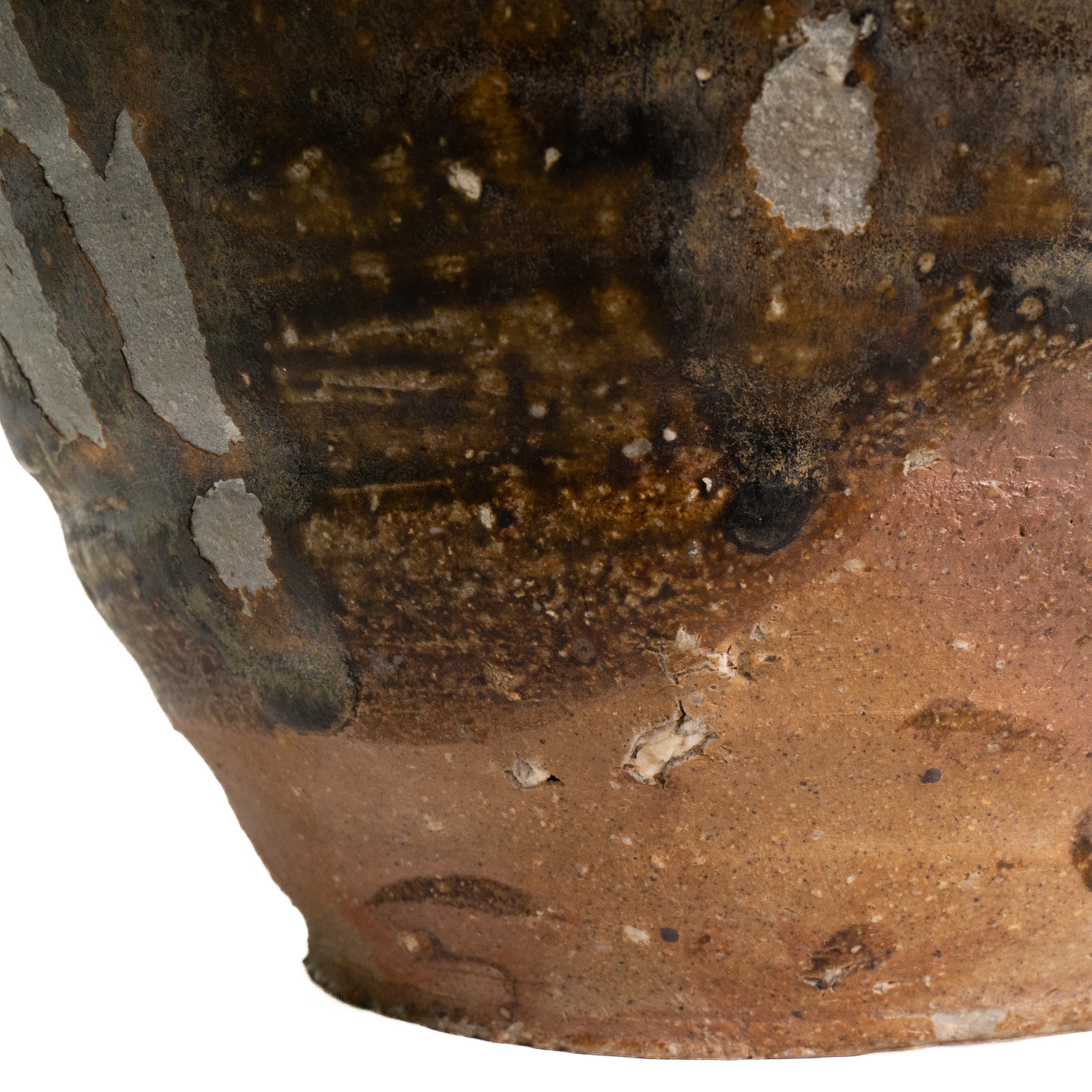 Qing Dynasty Brown-Glazed Chinese Dragon Jar