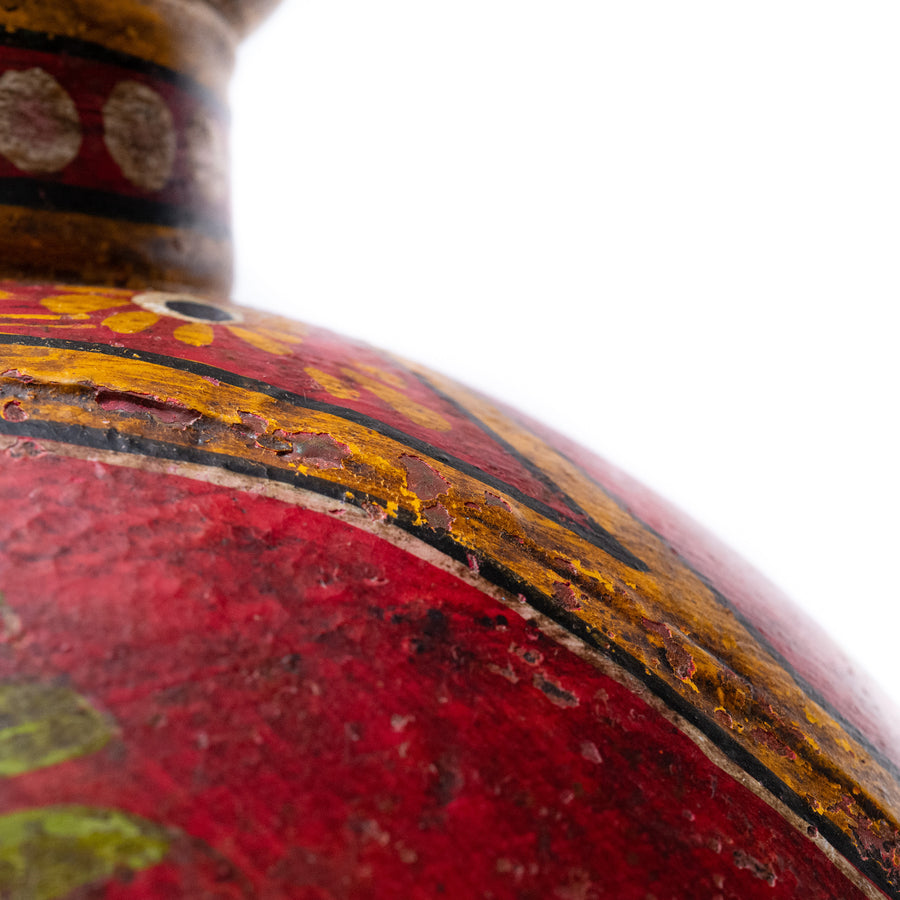 Hand-Painted Indian Water Flask, Probably Rajasthan