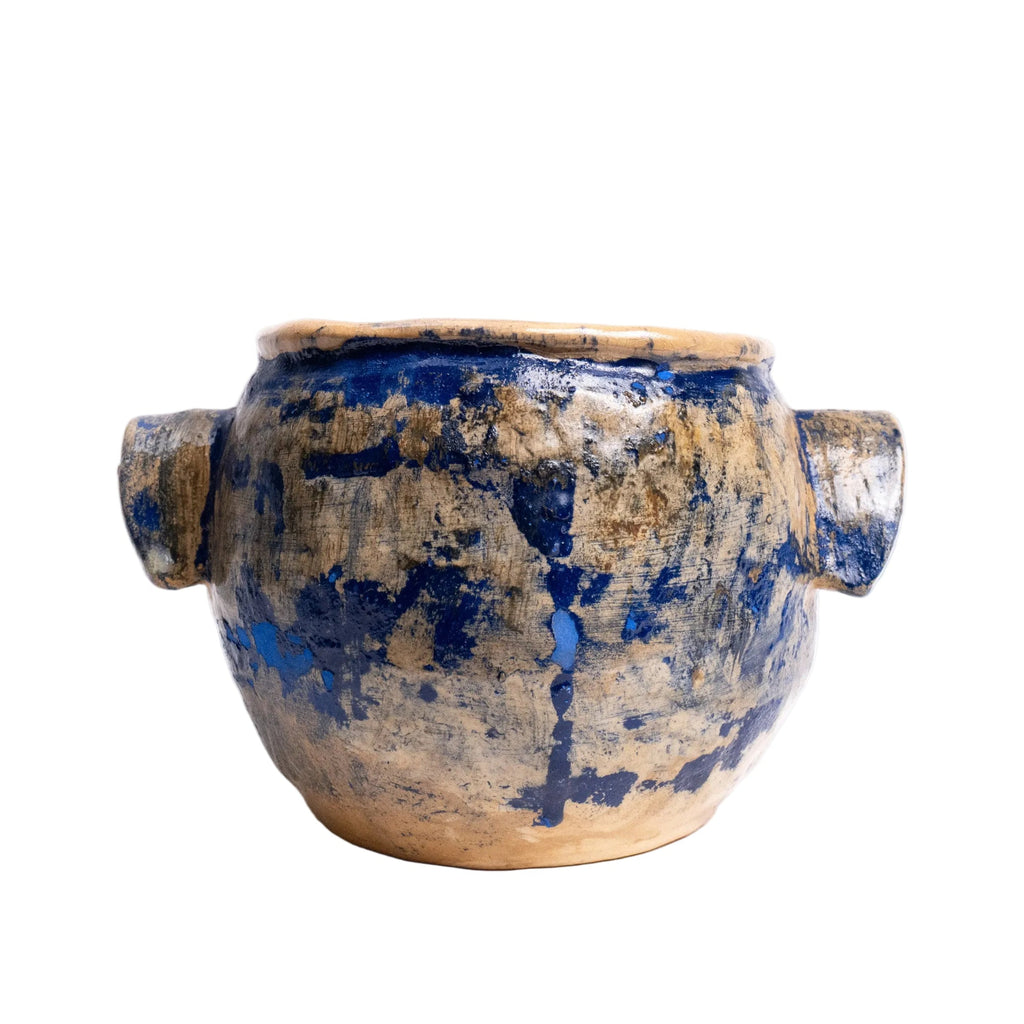 Small Twin-Handled Vase, Signed Lesley - 1