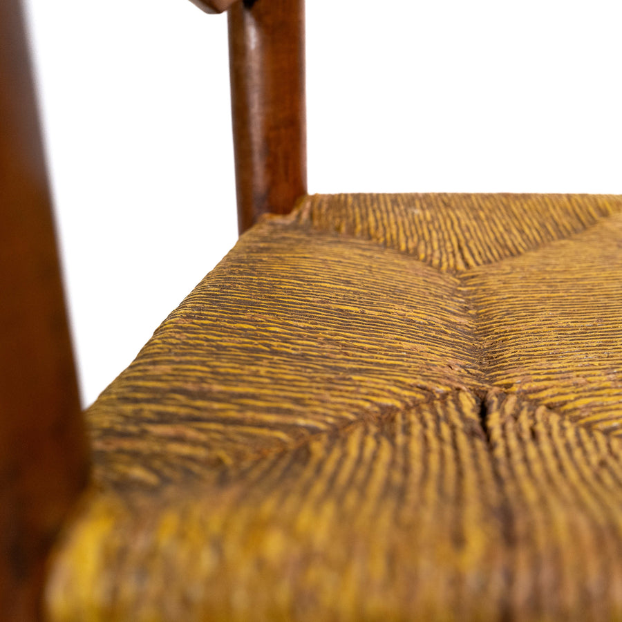 French Ladderback Chair, Rush Seat