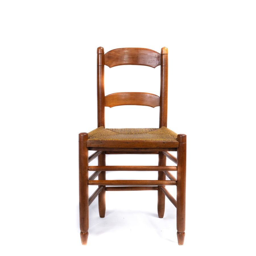 French Ladderback Chair, Rush Seat