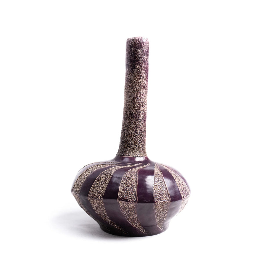 Studio Ceramic Bottle Vase, Signed Lois Granger, 1963