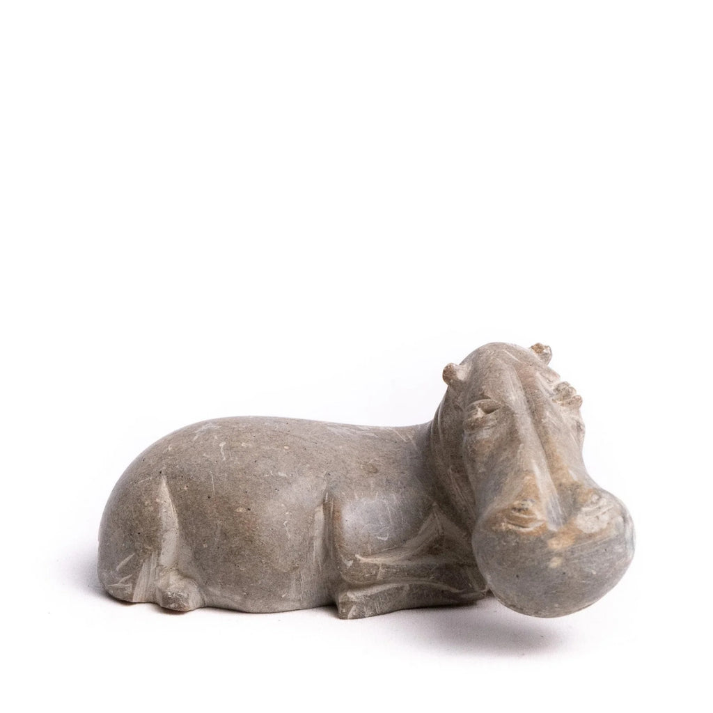 Soapstone Hippopotamus, Signed PHINEAS