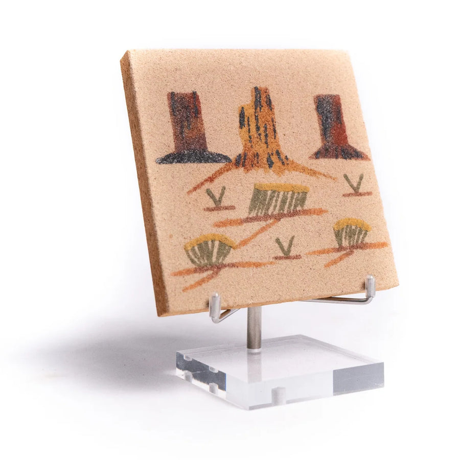 Irene Tsosie Sand Painting, "This Is in Hummed Valley"