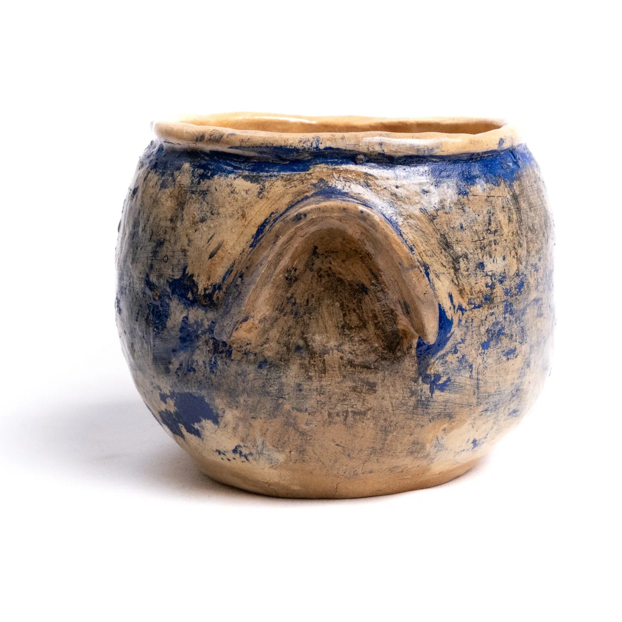 Small Twin-Handled Vase, Signed Lesley