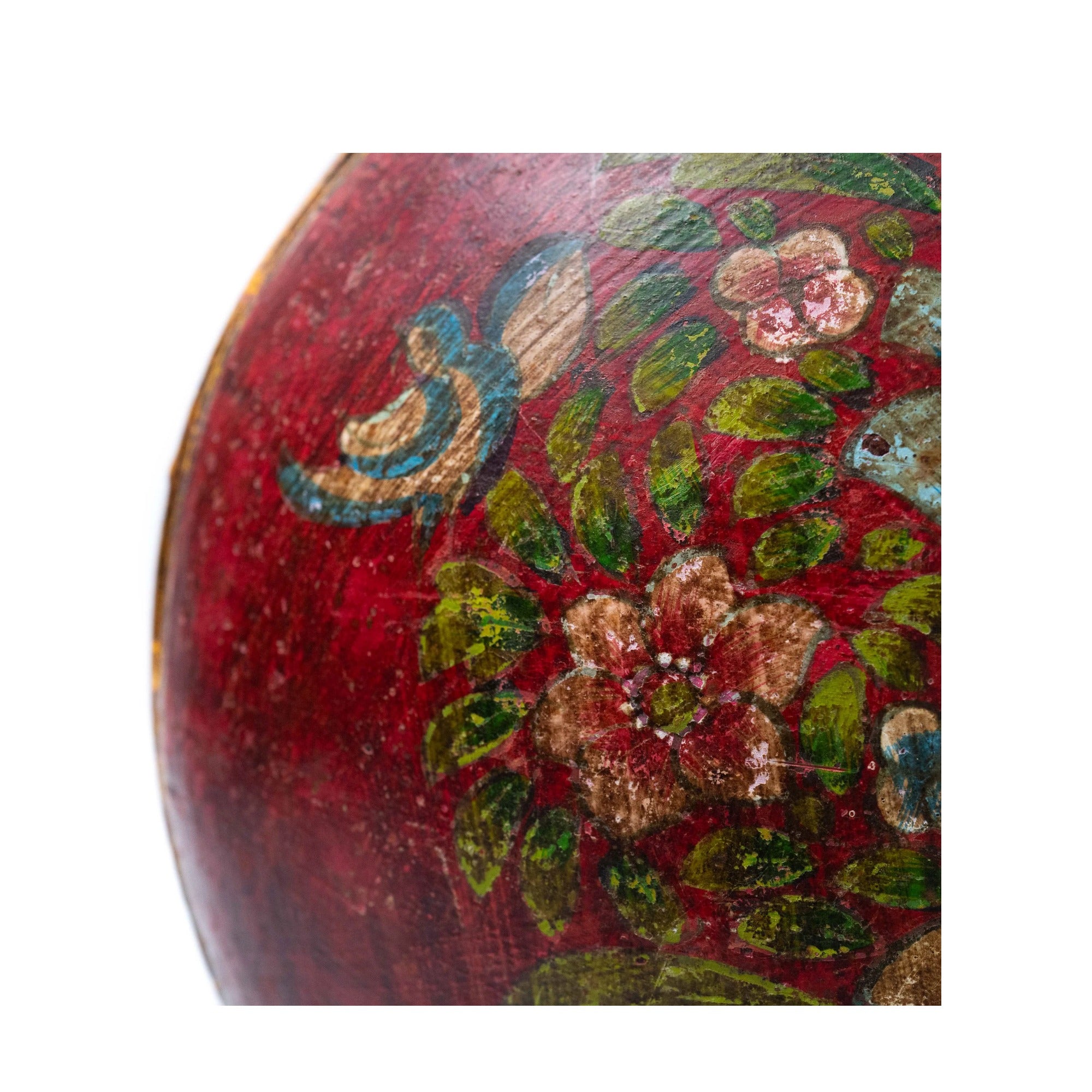 Hand-Painted Indian Water Flask, Probably Rajasthan
